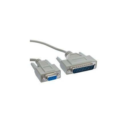 Cable Wholesale HP Plotter Cable, DB9 Female to DB25 Male, 8 Conductor, 6 foot 10D1-13306